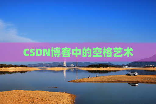 CSDN博客中的空格艺术